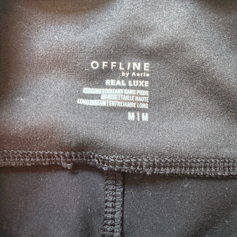 OFFLINE by Aerie Black Faux Leather Leggings